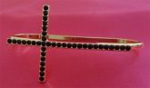 BIV0044 - Pulseira de mão crucifixo banho ouro