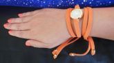 BIV0078 - Pulseira couro pingente sal folheado