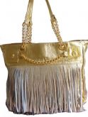 BIV0106 - Bolsa de franja dourada com correntes