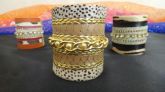 BIV0057 - Bracelete animal print couro e strass